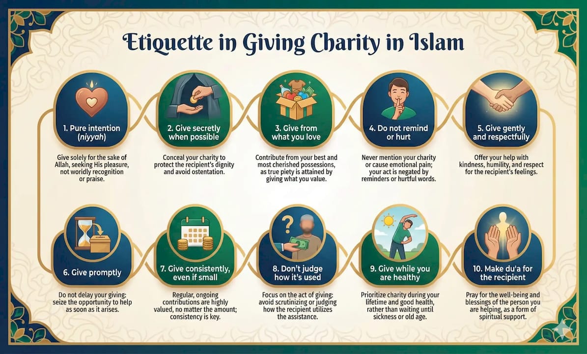 Etiquette in Giving Charity in Islam