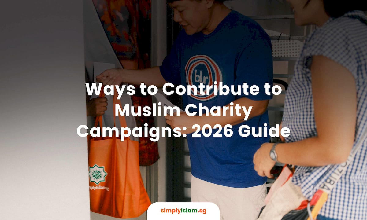 Muslim woman preparing charity donations