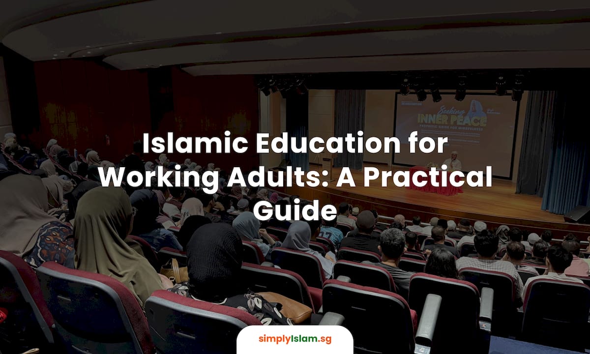 Working adult studying Islamic education at home