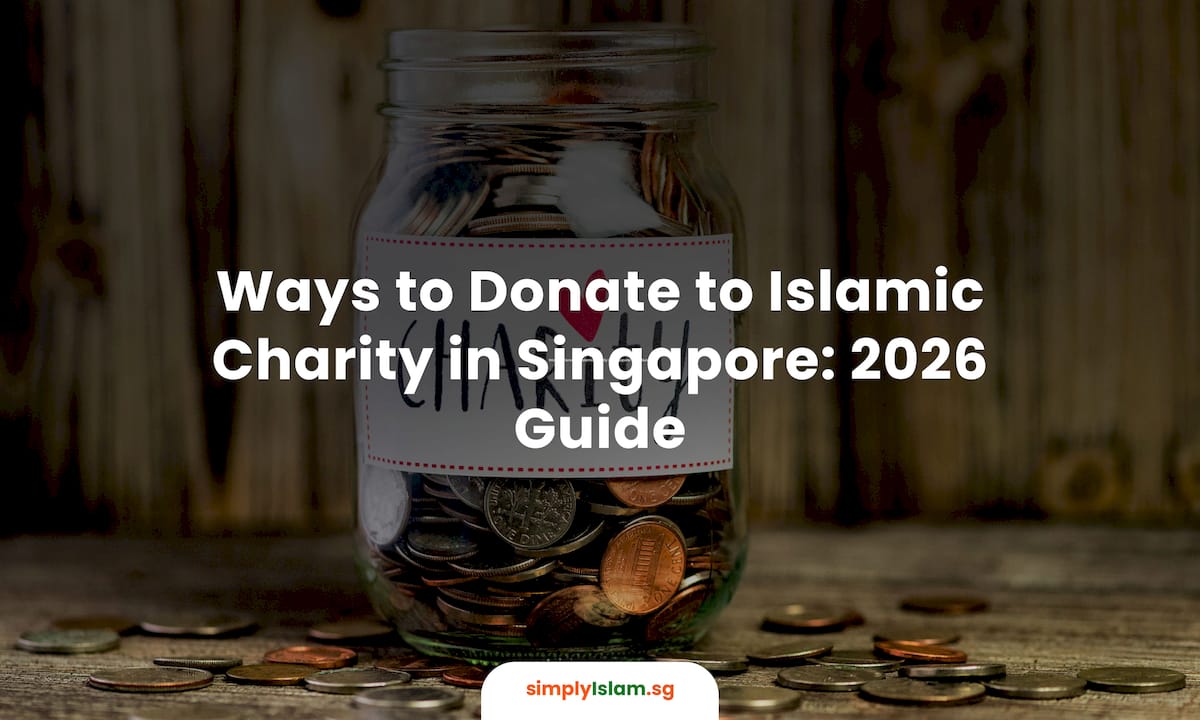 Woman donating to Islamic charity via smartphone app