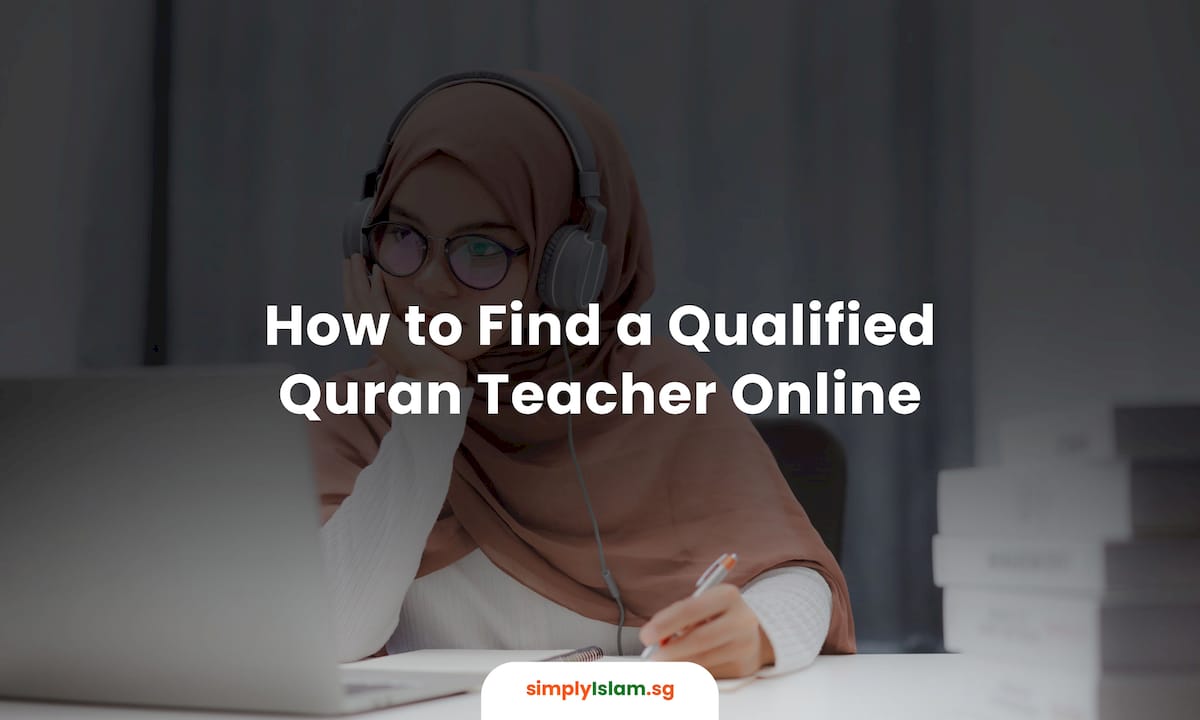 Female Quran teacher conducting online lesson