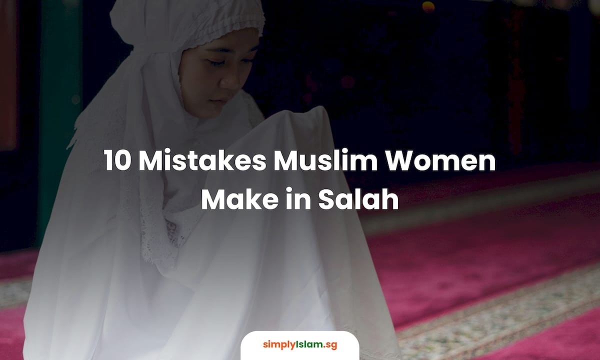 Muslim woman preparing for Salah prayer